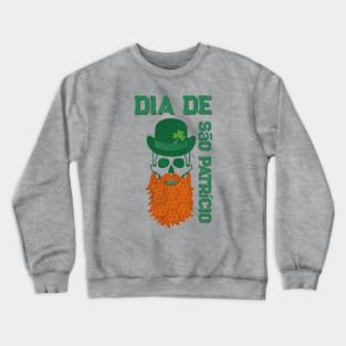 Saint Patrick's Day Skull Design Crewneck Sweatshirt